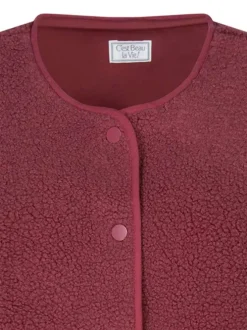 Gilet rouge uni sans manches à coupe ajustée et un col rond