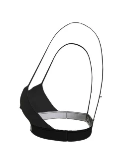 Haut de maillot de bain Ht Maill.Bain noir fantaisie avec une coupe slim et des manches à bretelles fines