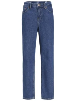 Jean Chris bleu uni avec une coupe droite et un passant pour la ceinture