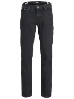 Jean Clark noir uni en coton avec une coupe regular fit et 5 poches
