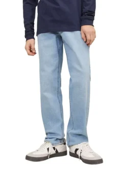 Jean Clark Regular en coton mélangé stone uni coupe regular fit