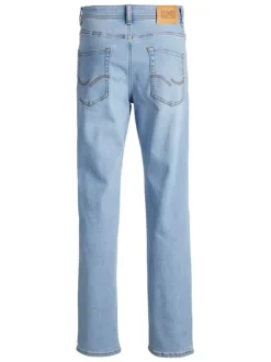 Jean Clark Regular en coton mélangé stone uni coupe regular fit