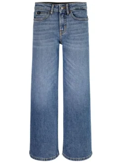 Jean en coton bleu avec une coupe regular et 3 poches à l'avant