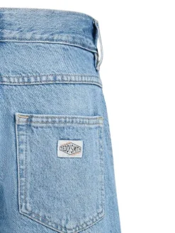 Jean en coton bleu coupe wide leg pourvu de multiples poches