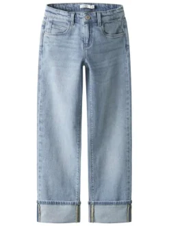 Jean en coton stone pourvu de multiples poches et d'une coupe droite