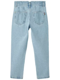 Jean en coton stone uni avec une coupe regular fit et poches latérales