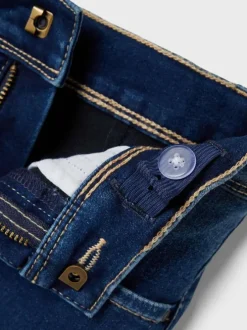 Jean indigo délavé coupe skinny