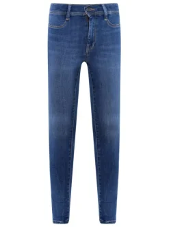 Jean indigo en coton coupe skinny