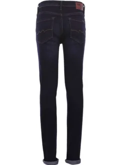 Jean uni pour junior garçon bleu en coton coupe slim