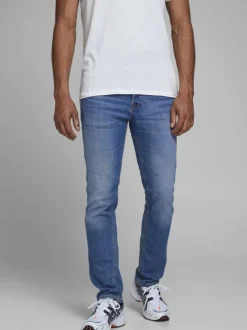 Jean avec effet délavé pour homme bleu slim intermédiaire