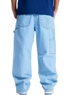 Jean baggy denim carpenter pant en coton stone uni avec une coupe bootcut