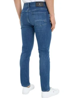 Jean Bleeker indigo uni avec une coupe slim et 5 poches plaquées