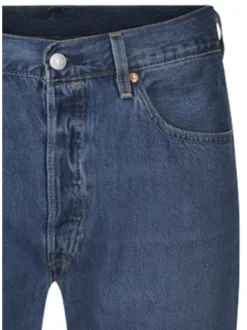 Jean 501 bleu délavé avec une coupe regular et une taille intermédiaire