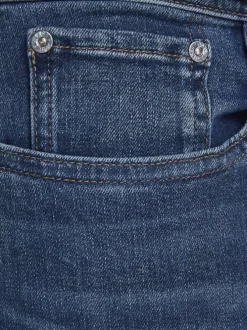 Jean bleu effet délavé à style 5 poches et une coupe regular fit