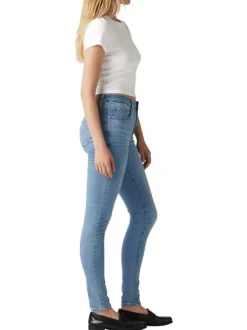 Jean 721™ bleu jean clair en coton coupe skinny avec un patch de la marque
