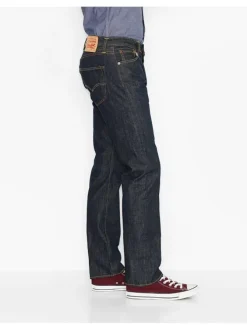 Jean 501 bleu jean en coton avec une coupe régular