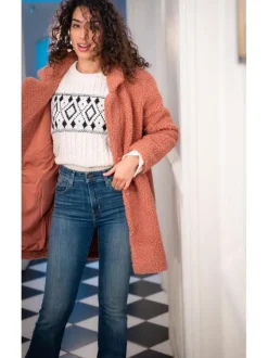 Jean 725™ bleu uni avec une coupe bootcut et des passants pour la ceinture