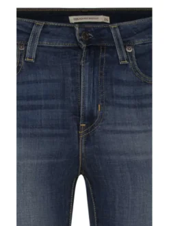 Jean 725™ bleu uni avec une coupe bootcut et des passants pour la ceinture