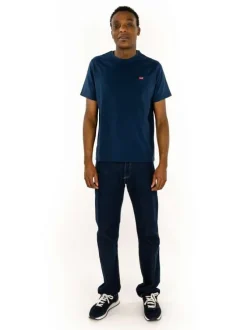 Jean 501 brut en coton avec une coupe droite et un patch