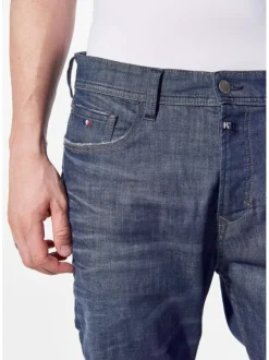 Jean brut pour homme effet délavé en coton biologique coupe tapered DOURO