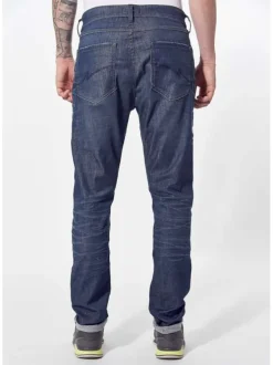 Jean brut pour homme effet délavé en coton biologique coupe tapered DOURO