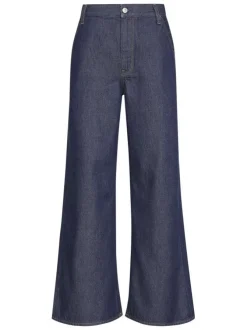 Jean brut uni avec une coupe flare et fermeture à zip et à bouton