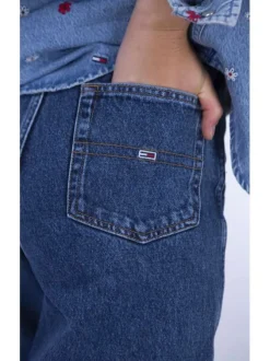 Jean Callie indigo en coton uni coupe droite