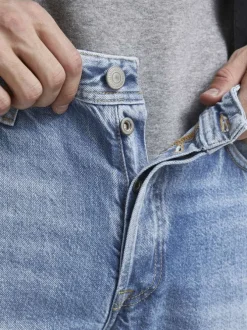Jean Chris en coton mélangé stone uni avec une coupe regular et 3 poches avant