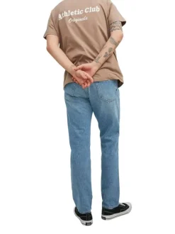 Jean Chris 5 poches en coton stone coupe loose fit avec délavage moyen