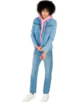 Jean Chris 5 poches en coton stone coupe loose fit avec délavage moyen