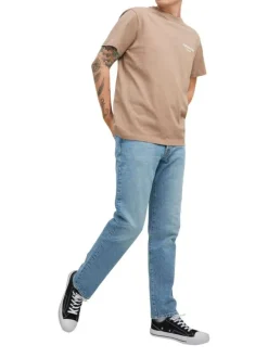 Jean Chris 5 poches en coton stone coupe loose fit avec délavage moyen