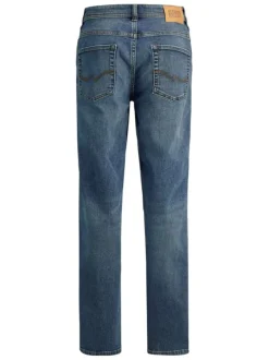 Jean Clark Regular en coton mélangé indigo uni coupe regular fit