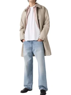Jean 501® coupe droite en coton stone pourvu de poches plaquées