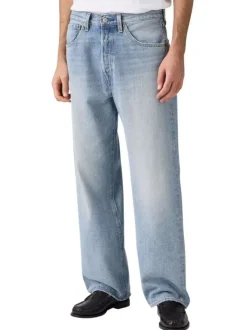 Jean 501® coupe droite en coton stone pourvu de poches plaquées