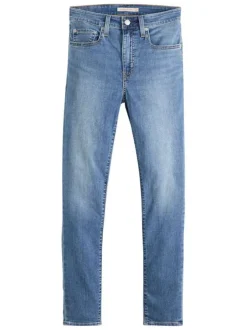 Jean 721 coupe kinny en coton mélangé bleu pourvu de coutures contrastées
