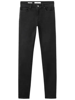 Jean en anthracite légèrement délavé avec une coupe slim et 5 poches