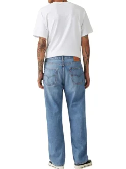 Jean 565 en coton bleu à coupe droite pourvu de multiples poches