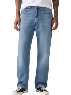 Jean 565 en coton bleu à coupe droite pourvu de multiples poches