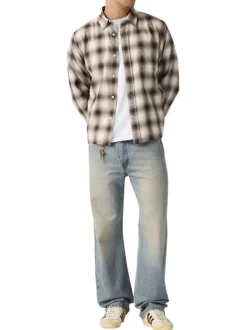 Jean 565 en coton bleu à coupe droite pourvu de multiples poches