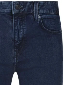 Jean en coton brut avec une coupe droite et un patch d'authenticité