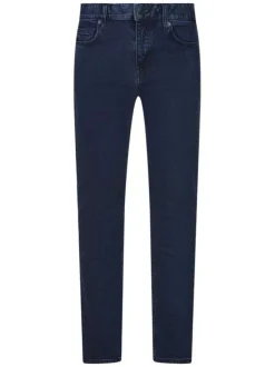 Jean en coton brut avec une coupe droite et un patch d'authenticité