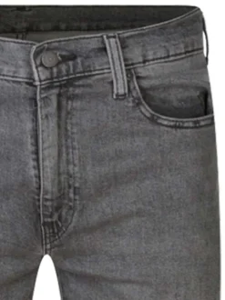 Jean 512 en coton gris avec un aspect délavé et une coupe slim