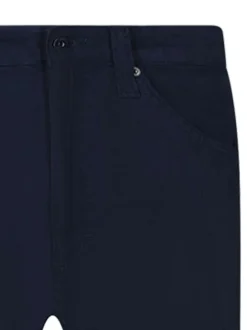 Jean en coton marine avec une coupe unie regular fit et 5 poches