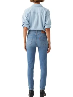 Jean 721 en coton mélangé bleu stone légèrement délavé à coupe skinny