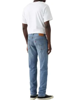 Jean 502 en coton mélangé bleu uni avec une coupe regular fit
