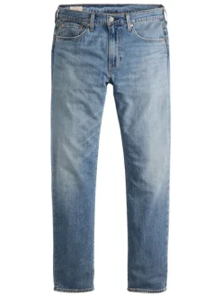 Jean 502 en coton mélangé bleu uni avec une coupe regular fit