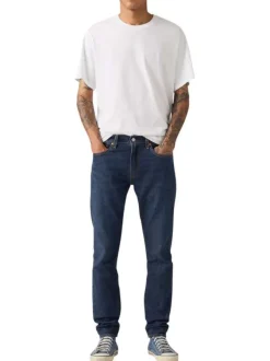 Jean 512® en coton mélangé indigo à coupe slim pourvu de coutures contrastées
