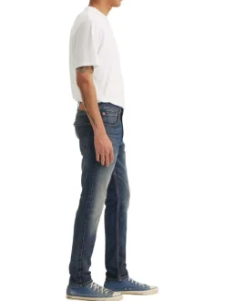 Jean 512® en coton mélangé marine à coupe slim pourvu de coutures contrastées