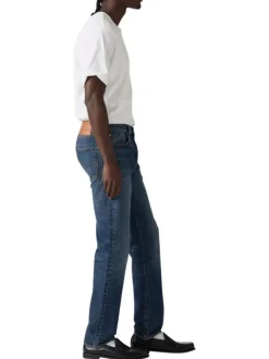 Jean 565 en coton noir uni avec une coupe ample et une taille mi-haute