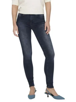 Jean en coton nuit avec une coupe skinny et un patch d'authenticité